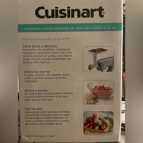 Cuisinart Meat Poultry Grinder Stand Mixer Attachment model MG 50. New - Picture 4 of 4